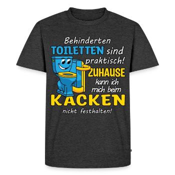 Disabled toilet - Men's Premium Organic T-Shirt - heather anthracite - Front - Nico (187cm)
