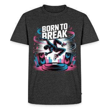 Streetdance Beat – Urban DJ Music Design - T-shirt Premium bio Homme - anthracite chiné - Devant - Nico (187cm)