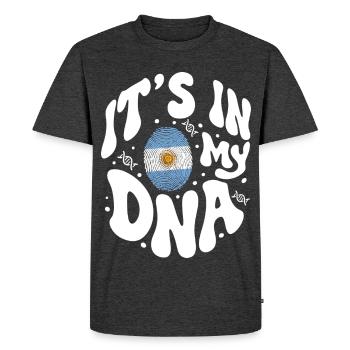 Argentinian DNA Argentina Flag Hispanic - Men's Premium Organic T-Shirt - heather anthracite - Front - Nico (187cm)