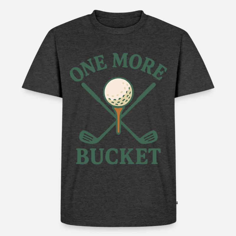 Ein weiterer Eimer Golfschläger Fun Design - Männer Premium Bio T-Shirt - Anthrazit meliert