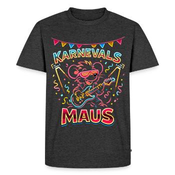 Carnival Mouse Rock Outfit for Cologne Alaaf - Men's Premium Organic T-Shirt - heather anthracite - Front - Nico (187cm)
