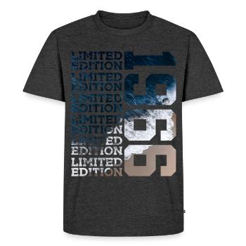 ÉDITION LIMITÉE 1966 60 ANS 60E ANNIVERSAIRE - T-shirt Premium bio Homme - anthracite chiné - Devant - Nico (187cm)