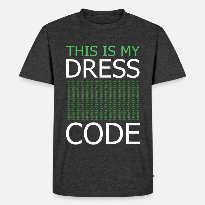 Voici mon code vestimentaire – Code vert - T-shirt Premium bio Homme - anthracite chiné
