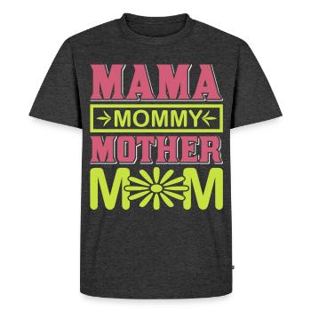 Maman Maman Maman Mignonne chemise cadeau de maternité - T-shirt Premium bio Homme - anthracite chiné - Devant - Nico (187cm)
