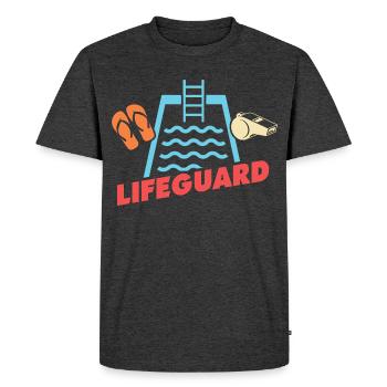 Les sauveteurs adorent les nageurs sauveteurs - T-shirt Premium bio Homme - anthracite chiné - Devant - Nico (187cm)