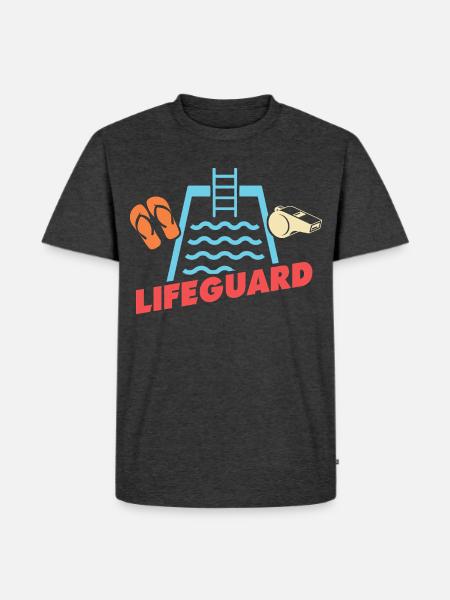 Lifeguards Love Lifeguard Swimmers - Men's Premium Organic T-Shirt - heather anthracite