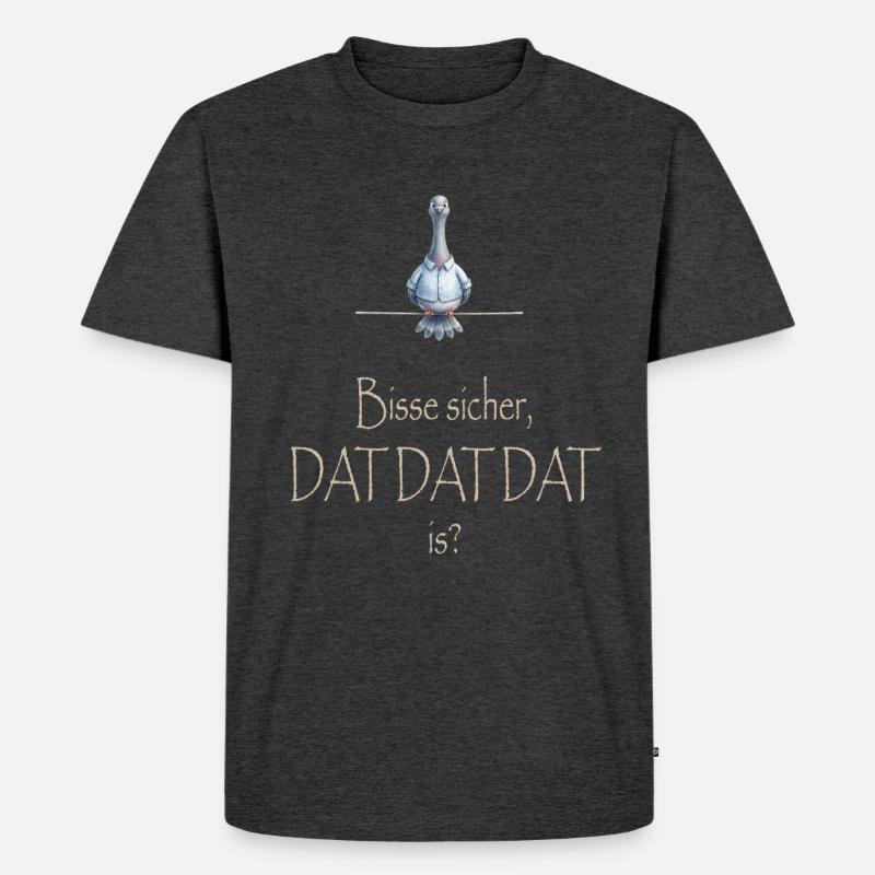 DAT DAT DAT - Männer Premium Bio T-Shirt - Anthrazit meliert