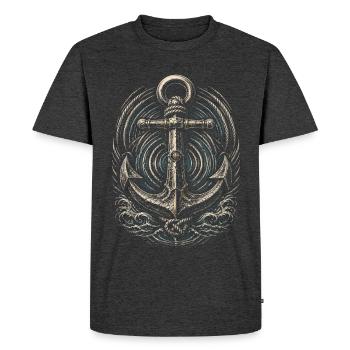 Shanty Choir Sea shanties - Men's Premium Organic T-Shirt - heather anthracite - Front - Nico (187cm)