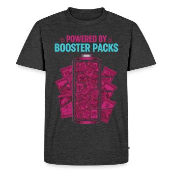 Boosté par des boosters Collectionneur de cartes à collectionner - T-shirt Premium bio Homme - anthracite chiné - Devant - Nico (187cm)