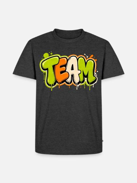 Team - Men's Premium Organic T-Shirt - heather anthracite
