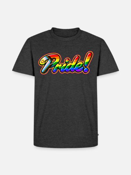 Pride-Progress-Intersex - Männer Premium Bio T-Shirt - Anthrazit meliert