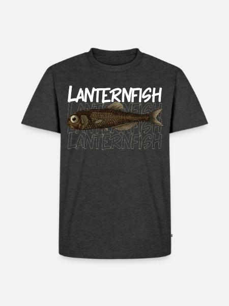 Tiefsee Monster - Laternenfisch - Männer Premium Bio T-Shirt - Anthrazit meliert