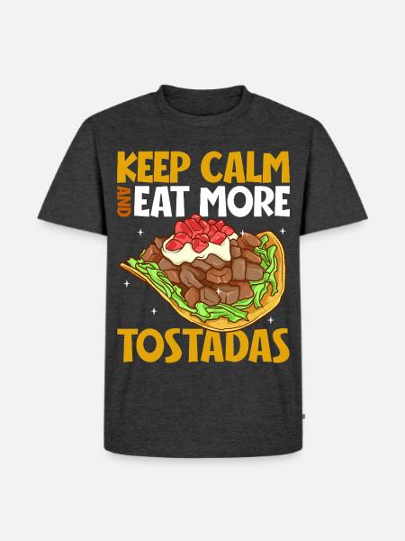Keep Calm - Tostadas - Männer Premium Bio T-Shirt - Anthrazit meliert