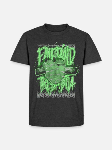 Smaragdbaumboa-Schlangenbesitzer und Reptilienhalter - Männer Premium Bio T-Shirt - Anthrazit meliert