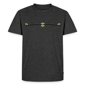 Vigne fleurie - T-shirt Premium bio Homme - anthracite chiné - Devant - Nico (187cm)