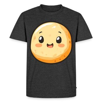 Happy Potato Cartoon - Design adorable et amusant - T-shirt Premium bio Homme - anthracite chiné - Devant - Nico (187cm)