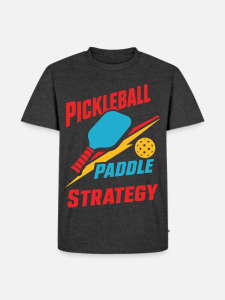 Pickleball Paddle Strategy - Männer Premium Bio T-Shirt - Anthrazit meliert