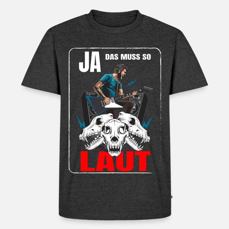 Ja das muss so Laut - Männer Premium Bio T-Shirt - Anthrazit meliert
