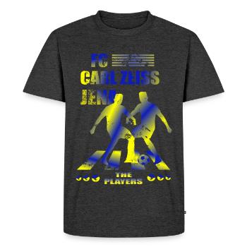 FC Carl Zeiss Jena - T-shirt Premium bio Homme - anthracite chiné - Devant - Nico (187cm)