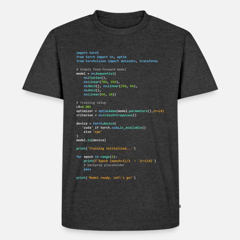 Programmer Humor - Developer Logic and Technology - Men's Premium Organic T-Shirt - heather anthracite