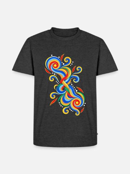 Sangama - Männer Premium Bio T-Shirt - Anthrazit meliert