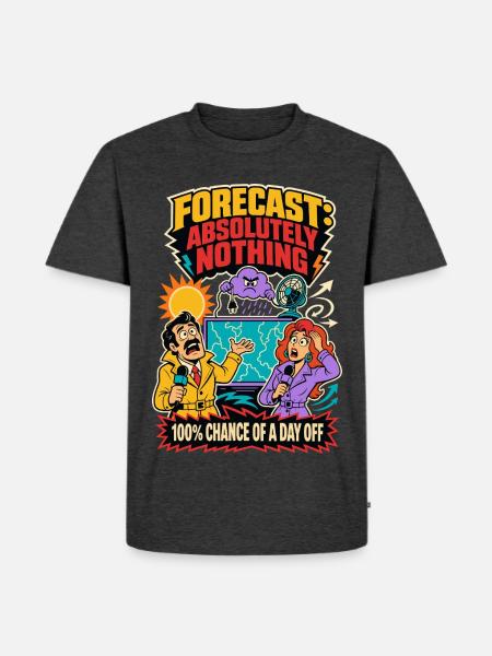 Wettervorhersage: Absolut gar nichts - Männer Premium Bio T-Shirt - Anthrazit meliert