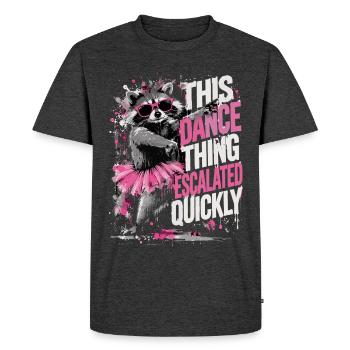 Raton Laveur Danseur Tutu Rose Humour Fun - Men's Premium Organic T-Shirt - heather anthracite - Front - Nico (187cm)