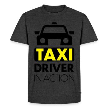 taxi - Men's Premium Organic T-Shirt - heather anthracite - Front - Nico (187cm)