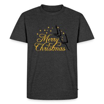sapin montagne sapin étoiles nuit joyeux christma - T-shirt Premium bio Homme - anthracite chiné - Devant - Nico (187cm)