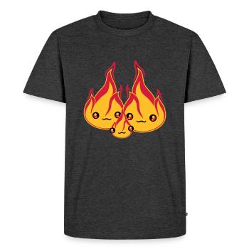 bébé enfant jeune famille 2 amis équipe couple amour - T-shirt Premium bio Homme - anthracite chiné - Devant - Nico (187cm)