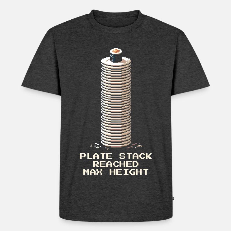 Plate Stack Maximum | Running Sushi - Men's Premium Organic T-Shirt - heather anthracite