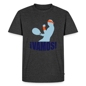 ¡VAMOS! - Men's Premium Organic T-Shirt - heather anthracite - Front - Nico (187cm)