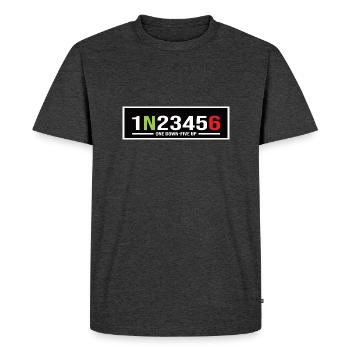 Engrenages de moto 1N23456 One Down-Five Up - T-shirt Premium bio Homme - anthracite chiné - Devant - Nico (187cm)