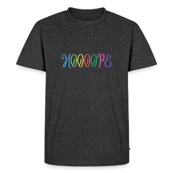 "HOOOOPE: un message positif pour vos murs" - T-shirt Premium bio Homme - anthracite chiné - Devant - Nico (187cm)