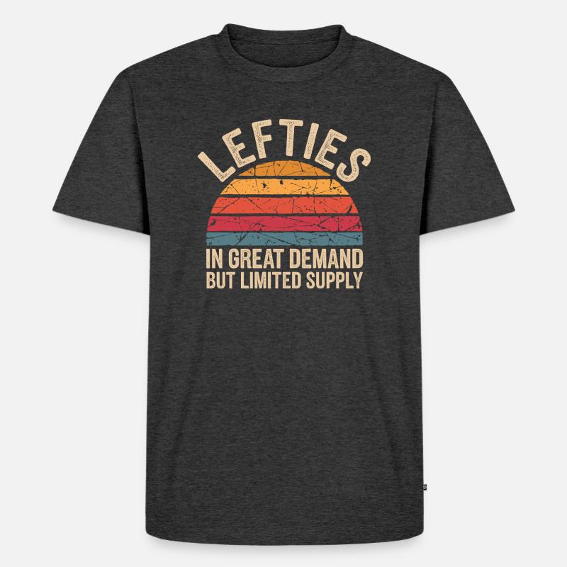 Lefties sind einzigartig - Männer Premium Bio T-Shirt - Anthrazit meliert