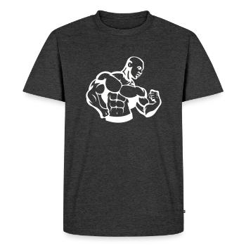 Bodybuilding Bodybuilders - Men's Premium Organic T-Shirt - heather anthracite - Front - Nico (187cm)
