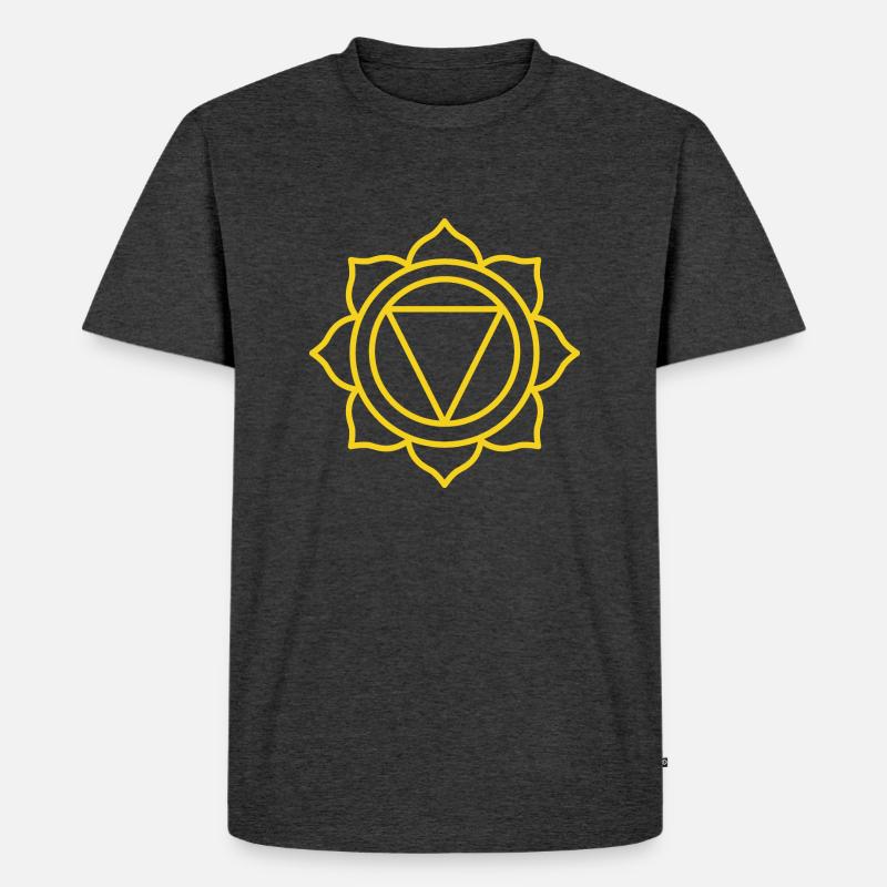 ERFOLG- | 3. Manipura oder Sonnenchakra - Männer Premium Bio T-Shirt - Anthrazit meliert