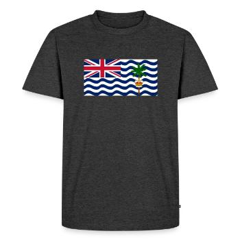 Territoire britannique de l’océan Indien - T-shirt Premium bio Homme - anthracite chiné - Devant - Nico (187cm)