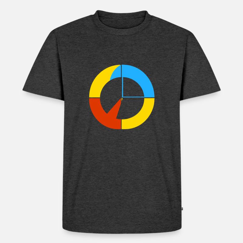 Datenanalyse Umfrage Mathematik - Männer Premium Bio T-Shirt - Anthrazit meliert