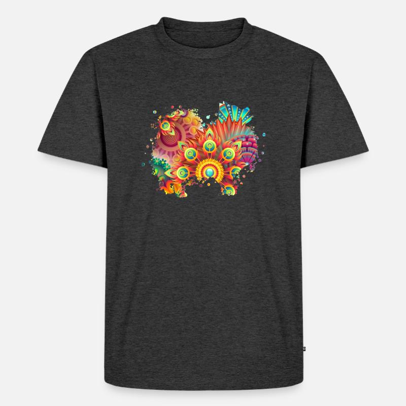 German Spitz Hund Deutscher Spitz - Männer Premium Bio T-Shirt - Anthrazit meliert