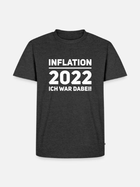 Inflation 2022 - Männer Premium Bio T-Shirt - Anthrazit meliert