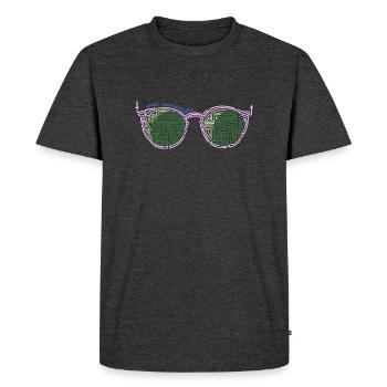 Laby Sunglasses 2 - Men's Premium Organic T-Shirt - heather anthracite - Front - Nico (187cm)