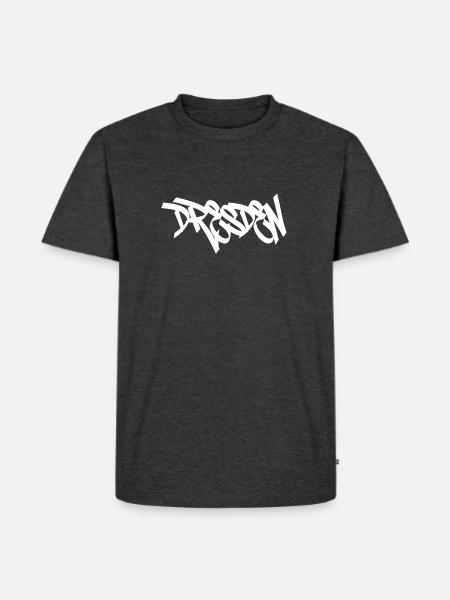 dresden - Männer Premium Bio T-Shirt - Anthrazit meliert