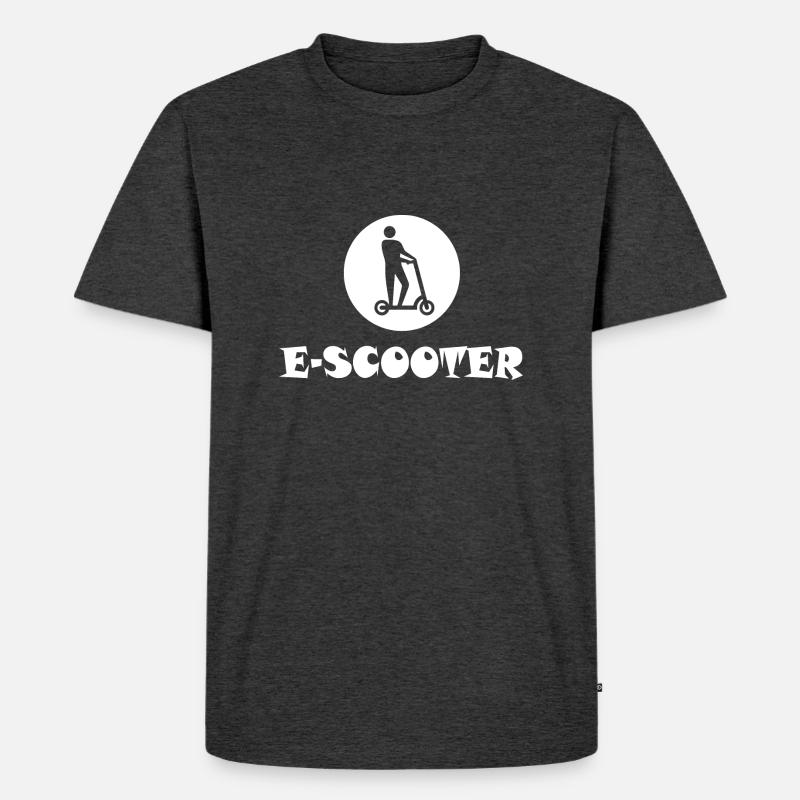 E-Scooter E-Roller Scooter - Männer Premium Bio T-Shirt - Anthrazit meliert