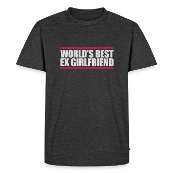 La meilleure ex petite amie du monde - T-shirt Premium bio Homme - anthracite chiné - Devant - Nico (187cm)