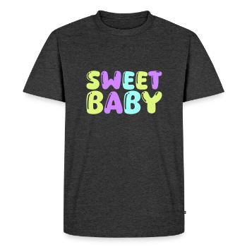 doux bébé - T-shirt Premium bio Homme - anthracite chiné - Devant - Nico (187cm)