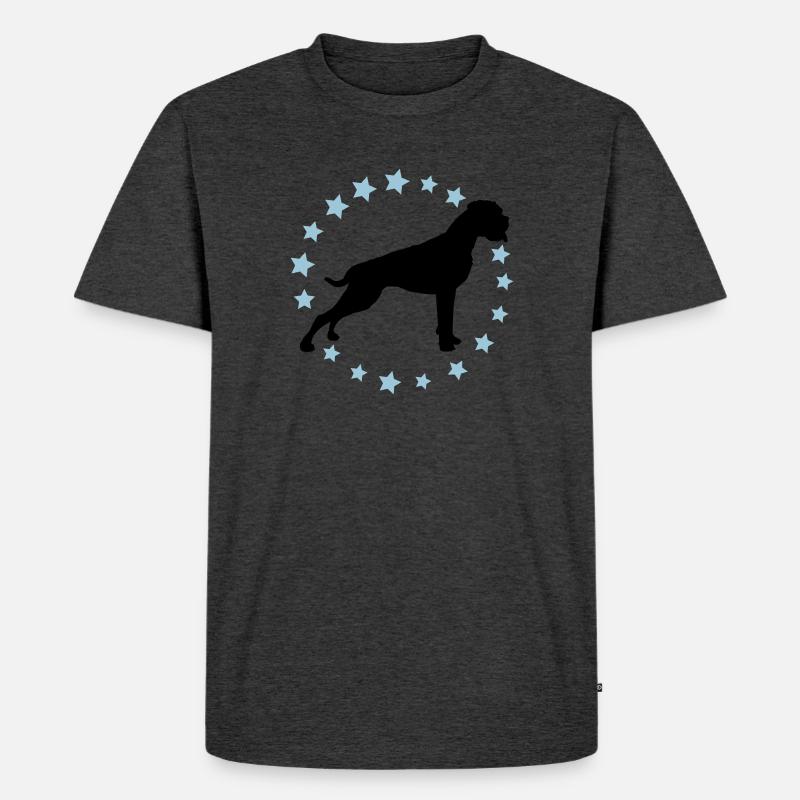 Boxer Sternenkreis 2 farb - Männer Premium Bio T-Shirt - Anthrazit meliert