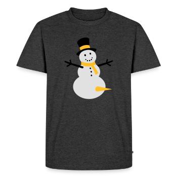 Ivresse de la neige - T-shirt Premium bio Homme - anthracite chiné - Devant - Nico (187cm)
