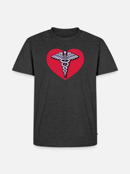Doctor of love - Men's Premium Organic T-Shirt - heather anthracite