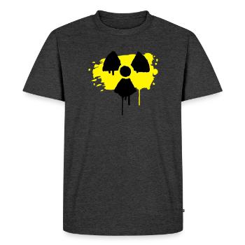 Un signe de radio actif comme un graffiti - T-shirt Premium bio Homme - anthracite chiné - Devant - Nico (187cm)